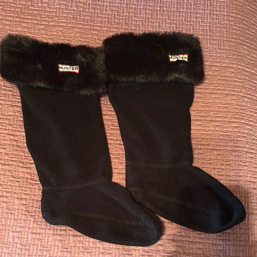 Hunter black boot liners